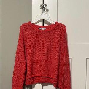 Hollister Red Crew Neck Sweater